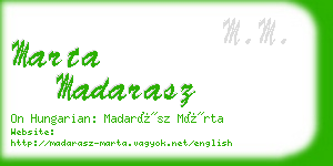 marta madarasz business card